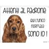 Lovelytiles COCKER Attenti al padrone qui l'unico normale sono io! CANE CARTELLO TARGA IN METALLO (15X20)
