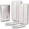 DISCORAMA CITOFONO BIFAMILIARE INTERCOMUNICANTE COPPIA MODULI INTERNI PULSANTE RL-3208AA