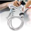 GLOBALHUT Ugello professionale per parrucchiere, soffione doccia con tubo, doccetta ad alta pressione senza trapano, lega resistente e materiale ABS