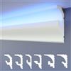 HEXIMO LED 2in1 Modanature per stucchi, soffitti a illuminazione indiretta XPS polistirene, Profilo di raccordo leggero (10,2 Metri HLED 17)
