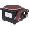 KAUITOPU Mini levigatrice a nastro, 100 W, 4250-8500 giri/min, con disco abrasivo da 6, regolazione della velocità 3 in 1, affilacoltelli, affilacoltelli, lucidatrice per bordi