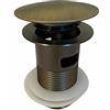 Topolenashop Piletta Scarico Click Clack Universale Tappo Lavabo Lavello Bidet 59604 Bronzo Scuro