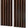 MEBANO. Pannelli Fonoassorbenti Decorativi per Pareti MDF su Feltro 240 x 53 cm (2 pezzi da 240 cm x 26,5 cm) Colore Noce Pannello Decorativo Fonoassorbente Acustici Effetto Legno