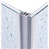 Gedotec Guarnizione a labbro magnetica doccia - 1 paio guarnizione magnetica 90° ingresso ad angolo - PVC Lunghezza 2 m - vetro 6-8 mm - Box doccia