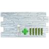 Grace Baltic - Pannelli da parete 3D per decorazione di pareti interne in PVC Pannelli di colore (15 pezzi + 5 tubi di colla)