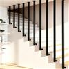 TerraVibe ringhiera scale, ringhiera per scale all'interno, corrimano nero, ringhiera scale, può essere unito ringhiera per corridoi appartamenti ville (L, L-140CM)
