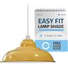 LEDSone Vintage Industrial Pendant Light Easy Fit with Metal Lampshade with Reduction Plate E27 for Bedroom Living Room (Giallo)