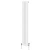 Monster Shop Radiatore Termosifone a 3 Colonne 1800mm x 202mm Moderno Centralizzato Bianco in Acciaio Inox Verticale a Parete Cucina Soggiorno Bagno Kit di Fissaggio e Spazzola Inclusi