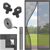KESSER® Zanzariera magnetica per porta, zanzariera a tenda con protezione per porte di balcone, terrazza, cantina, montaggio semplice con adesivo incluso (Antracite, 110 x 220 cm)