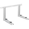 AND HOME Staffe a L per Condizionatore da Esterno 95 kg - Lamiera Elettrozincata Verniciata RAL 9002 - Kit Fissaggi Incluso - Resistente alla Corrosione - 41x35x80 cm