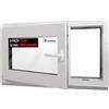 Framex Finestra Seminterrata Piccola in PVC Bianco, Larghezza x Altezza 100 x 50 cm (1000 x 500 mm), Doppi Vetri (32 mm), Anta-Ribalta, Girevole DIN Sinistra - Premium