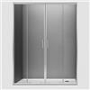 OGOMONDO Porta Doccia Scorrevole Slide4 per Box Nicchia Quattro Ante Cristallo Trasparente (1, 130-136 x h190 cm)