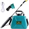 Generic Pompa Irroratrice A Batteria, 5L Spruzzatore Elettrico A Batteria Per Piante Con 2 Bocchette E Tracolla Regolabile Impugnatura Ricaricabile USB Nebulizzatore A Pressione Da Giardino