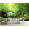 Wallpaper-3D-XLM Accogliente Paesaggio Della Foresta Verde Natura Scenario 3D Carta Da Parati Facile Installare Mobili Sfondi Ufficio Divano Camera Letto Sfondo Decorazione Murale-200cm×140cm