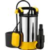 Wiltec Pompa sommersa, 400W 8000 l/h, profondità max 7 m, Elettropompa a immersione per pozzi e cisterne