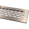 PRIOstahl Griglia di ventilazione in alluminio | 80 mm x 600 mm | Colore: acciaio inossidabile - spazzolato | Griglia di ventilazione in alluminio | Lamiera a nervi | Griglia di ventilazione | Griglia per