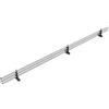 Parotec PARANEVE Kit Tubolare Completo 3,0 m (300 cm) - Per lamiera aggraffata: doppio, angolare, click/snap - paraneve - 3 tubi, 3 supporti, 10 colori - RAL 9006 Grigio alluminio (argento)