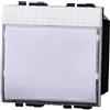 ZOREI Pulsante Targa Portanome Campanello, Compatibile Con Bticino Living Light, Ocuppa 2 Posti Moduli (Bianco)