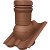 Parotec Camino di ventilazione DN 125 mm - altezza 325 mm - ventilatore passivo per tegole BMI Wierer DOPPEL-S IBF/NELSKAMP S - Ventilazione del tetto | Mattone di ventilazione -RAL 8004 Rosso mattone