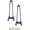 DJCYGG 2 Pezzi Gambe da Tavolo Pieghevoli,Gamba a Forcina Nero,Piedi per Mobili in Metallo,Piedini per Tavolino in Ferro,per Mini Scrivania,Comodino,Tavoli per Laptop,Con Viti (38cm)