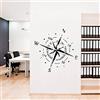 yawdd Rosa Dei Venti Adesivo Murale Ufficio Decalcomanie In Vinile Bussola Nautica Navigare Nave Oceano Mare Adesivi Murali Decorazioni Per La Casa Soggiorno 57X57 Cm Nero