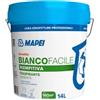 MAPEI Dursilite Bianco Facile Idropittura Traspirante per Interni, 14 Litri, Bianco, Finitura Opaca, Classe A+