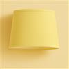 Generico 30 cm Paralume Tessuto di Cotone con PVC Bianco, Prodotto Artigianale, per Lampada da Tavolo, Piantana (Giallo)