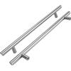 LVYXON 2 maniglie per mobili, 350 mm, in acciaio, a T, per porte, armadi, porte, cucina, colore argento