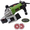 KLOOLIVE Fresa elettrica da parete, 3200 W, 200 V, 7000 giri/min, 2 dischi diamantati da 1,33 cm, disco da taglio diamantato, senza polvere, profondità massima di taglio 37 mm/larghezza 50 mm