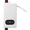 Luqeeg Scaldabagno Elettrico, Scaldabagno Istantaneo, 220V 3400W Conversione di Frequenza Scaldabagno Elettrico Senza Serbatoio a Temperatura Costante con Funzione di Memoria, Protezione Anti-perdite
