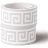 VisitRyl Bordi per Carta da Parati Adesivi Wanzi Grigio Chiaro A 20cm X 1000cm Design Decorativo