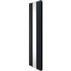 Monster Shop Radiatore a pannello ovale con specchio, 1800 mm x 500 mm, design moderno, doppia colonna, riscaldatore verticale in acciaio al carbonio grigio antracite opaco da parete per cucina soggiorno, spazzola
