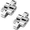 inferramenta Set 2 Cerniere a scomparsa | Cerniere invisibili in lega di zinco | Angolo di apertura 0-180° | Diverse misure disponibili (Argento, 94x18 mm)