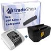 Trade-Shop Offerta 2 in 1: caricabatteria + batteria Ni-MH 24 V 3000 mAh compatibile con Hilti B24 B24/3.0 B24/2.0 WSR650-A WSC6.5 UH240-A WSC55-A24 TE2-A SFL24