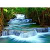 Runa Art Carta da parati fotografica 396 x 280 cm cascata in pile | Vello Decorazione Murale Soggiorno Camera Da Letto | Manifattura tedesca | Verde blu 9036012b