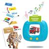 HOMESTEC Giocattoli per bambini a partire dai 18 mesi, carte educative parlanti tedesche, blu, giocattolo educativo per ragazze ragazzi 2 3 4 5 anni, regali per bambini, Natale, compleanno, Capodanno,