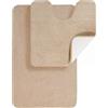 SOANNY Set di 2 tappeti da bagno antiscivolo in microfibra spessa, 50 x 80 cm e 50 x 50 cm, tappetino da doccia e tappetino da bagno, camel, assorbente, lavabile in lavatrice