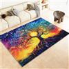 WHUOEUCO Tappeto Salotto Albero Della Vita Colorato 140x200cm Lavabile in Lavatrice Tappeto Pelo Corto Moderno, Tappeti Antiscivolo per Soggiorno Camera Sala da Pranzo