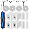KiimSin 18 Pezzi Ricambio per ECOVACS DEEBOT Mini Aspirapolvere Accessori,1 Spazzola Principale,4 Panni,4 Sacchetti per polvere,4 HEPA Filtri,4 Spazzole laterale