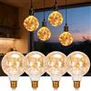 Aigostar - Lampadina LED E27 G95 Vintage 1.2W, Luce Calda 2500K, 50 Lumen, Lampadina Globo Filamento in Rame Decorativa Vintage Edison, Lampadina LED Retrò, Non Dimmerabile, Confezione da 4