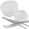 Anneome Set di 7 Crogioli in Quarzo Ceramico Bianco per Fusione Metalli e Argento, Capacità 100g-500g, Semplice Pulizia, per Lavorazione e Colata Metallurgica
