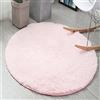 GGoty Tappeto rotondo in morbido peluche antiscivolo, tappeto shaggy in peluche, per sedia, soggiorno, camera da letto e soggiorno (120 cm, rosa chiaro A)