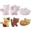 OBR KING Stampini per Biscotti Formine Gatto, Forme per Dolci, Fondente, Decorazione, 3 pezzi