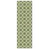 Panorama Tappeto in Vinile - Tappeti in PVC Grandi - Tappeto da Cucina, Corridoio e Soggiorno - Modello Pedraza Verde 80x250 cm