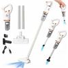 Culnflun Aspirapolvere Senza Fili 2 in 1, Ricaricabile Silenzioso Portatile per Casa Auto, Leggero 1220g con Spazzole per Pavimento e Fessure, Bianco