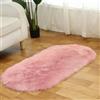 Tomifine Imitazione Lana Tappeto, Soffice Faux Tappeti Pelliccia, Adatto per Tappeto per Soggiorno, Lungo Pelliccia Morbida, Soffice, Tappetino per Il Letto (75 x 120 cm,Rosa Chiaro)