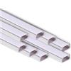 AFTERTECH 8x 3metri (24M) 1506 15x6mm PROFILO ALLUMINIO PER STRISCE STRIP LED BARRA RIGIDA 3MT + COPERTURA (8x 3metri 1506 milk)