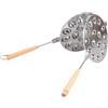 GWCYMYD Stampo per Biscotti in Noce, 16 Fori, Manico in Legno Rimovibile, Rivestimento Antiaderente, Multifunzionale, Argento