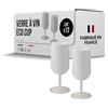 SPARKLERS CLUB Bicchieri da vino riutilizzabili Eco Cup 12 cl (18 cl fino all'orlo) Made in Francia, realizzati in polipropilene, vetro monouso e riutilizzabile di alta qualità (bianco, 12)