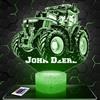 Lampephoto.fr - Lampada 3D J. Deere Trattore Agricolo, Luce Notturna Tattile J. Deere Trattore Agricolo, Illusione 3D Led, Idea Regalo di Natale per Ragazzi e Ragazze Lampada da Comodino TOP